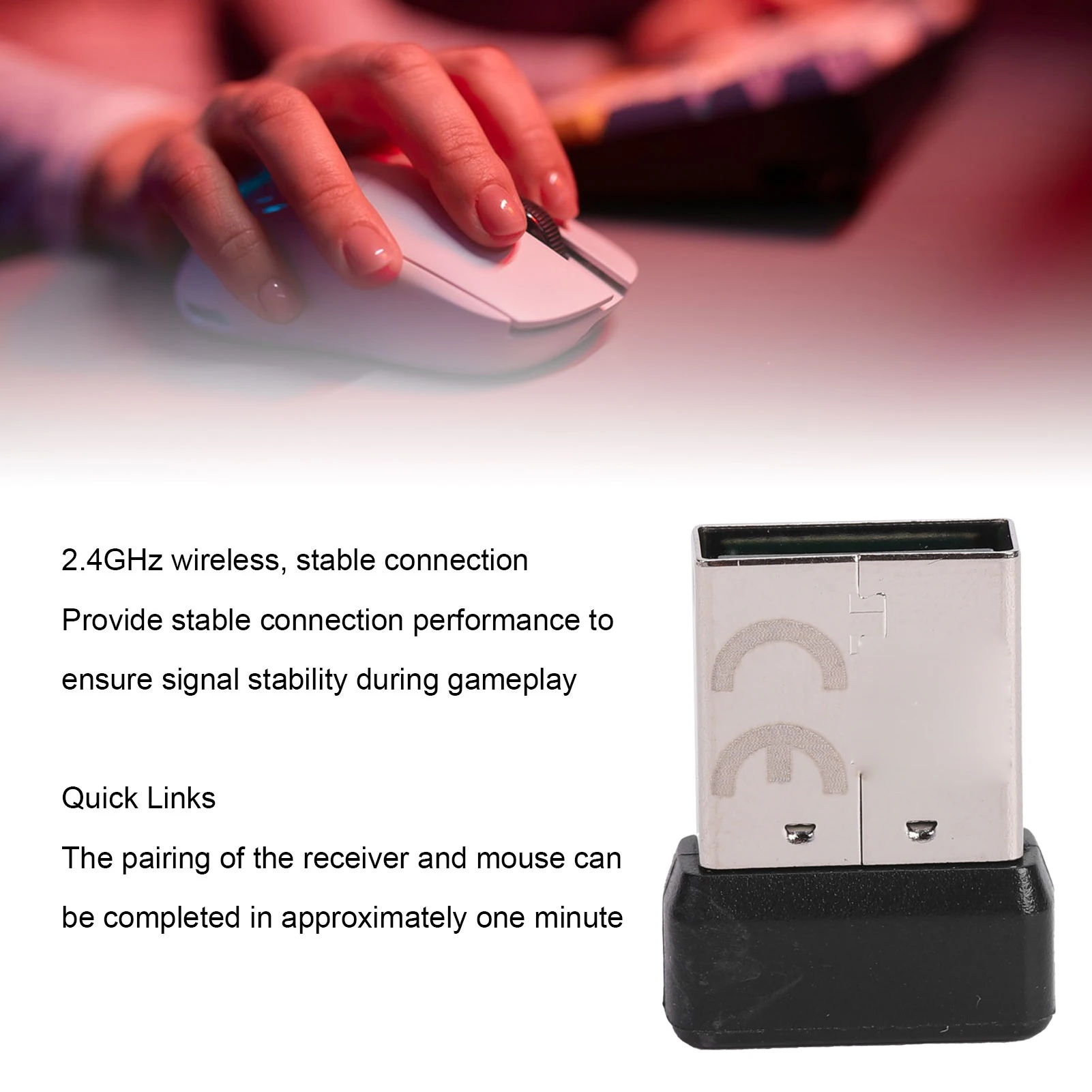 USB Dongle Mouse Receiver USB Dongle Mouse Receiver Fit for  Pro X Superlight Wireless Gaming Mouse 2.4G USB Receiver