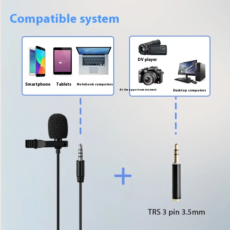 AU-402L lavalier microphone live radio special eat broadcast wired cell phone noise reduction equipment