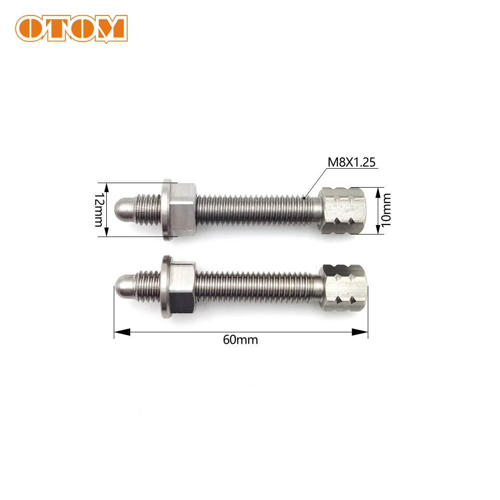 OTOM CNC Chain Adjuster Bolt Nuts Universal Motorcycle Swingarm Allen Cap Head Screws M8x1.25 For HONDA KAWASAKI SUZUKI YAMAHA