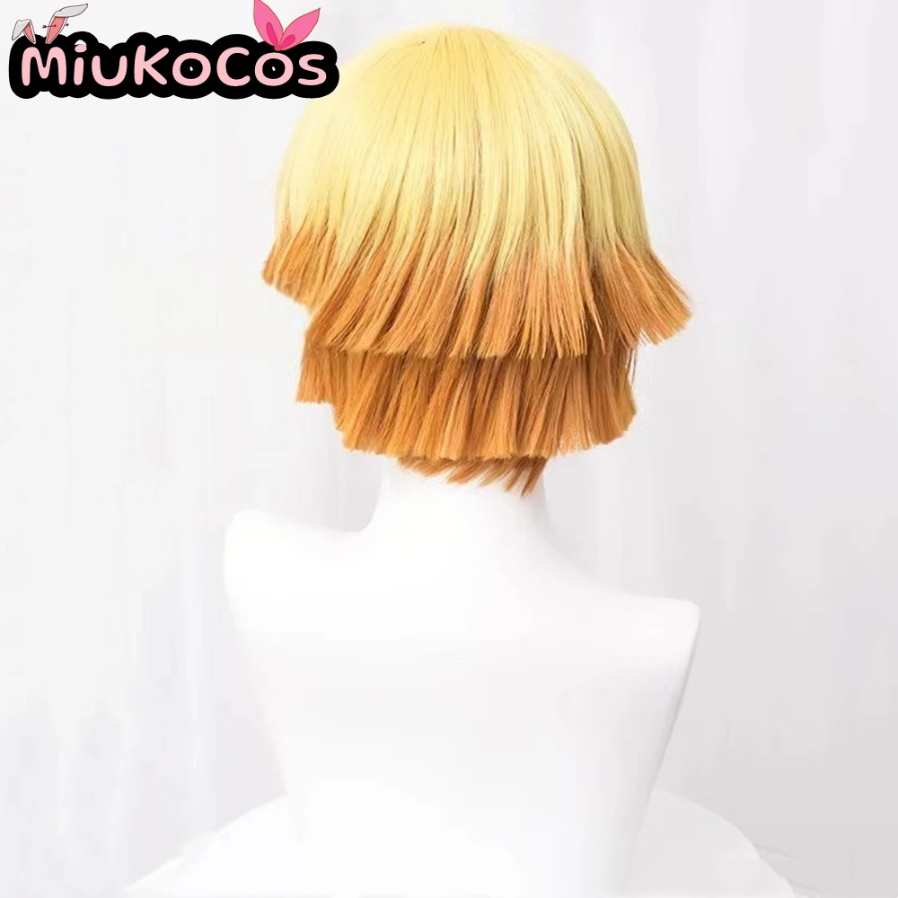 EN STOCK Zenitsu Agatsuma Cosplay peluca MiukoCosplay Anime Demon Slayer Cosplay