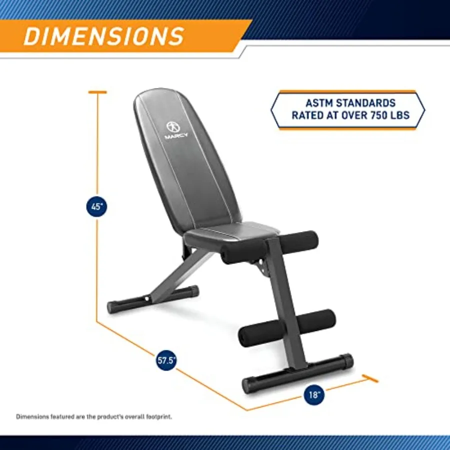 Multi-Position Adjustable Utility Bench for Home Gym Weightlifting and Strength Training in Black with Durable Steel Frame and