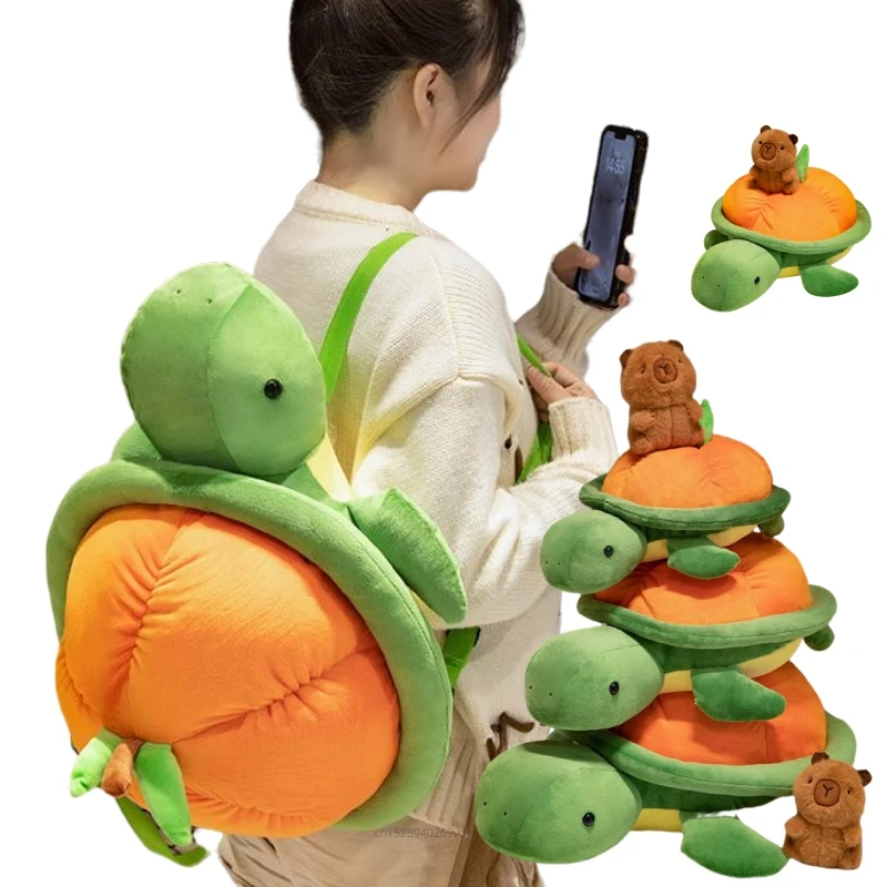 New 35-55cm Turtle Backpack Doll Super Soft Bag Plush Animals Funny Home Decor Pillows Comfort Toy Fashion Travel Decor Giftf