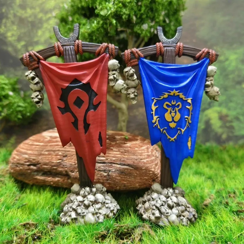 

10,5 см флаг High Gme WOW Orc Alliance украшение автомобиля фигурка из смолы модель реквизит для сцены диорама