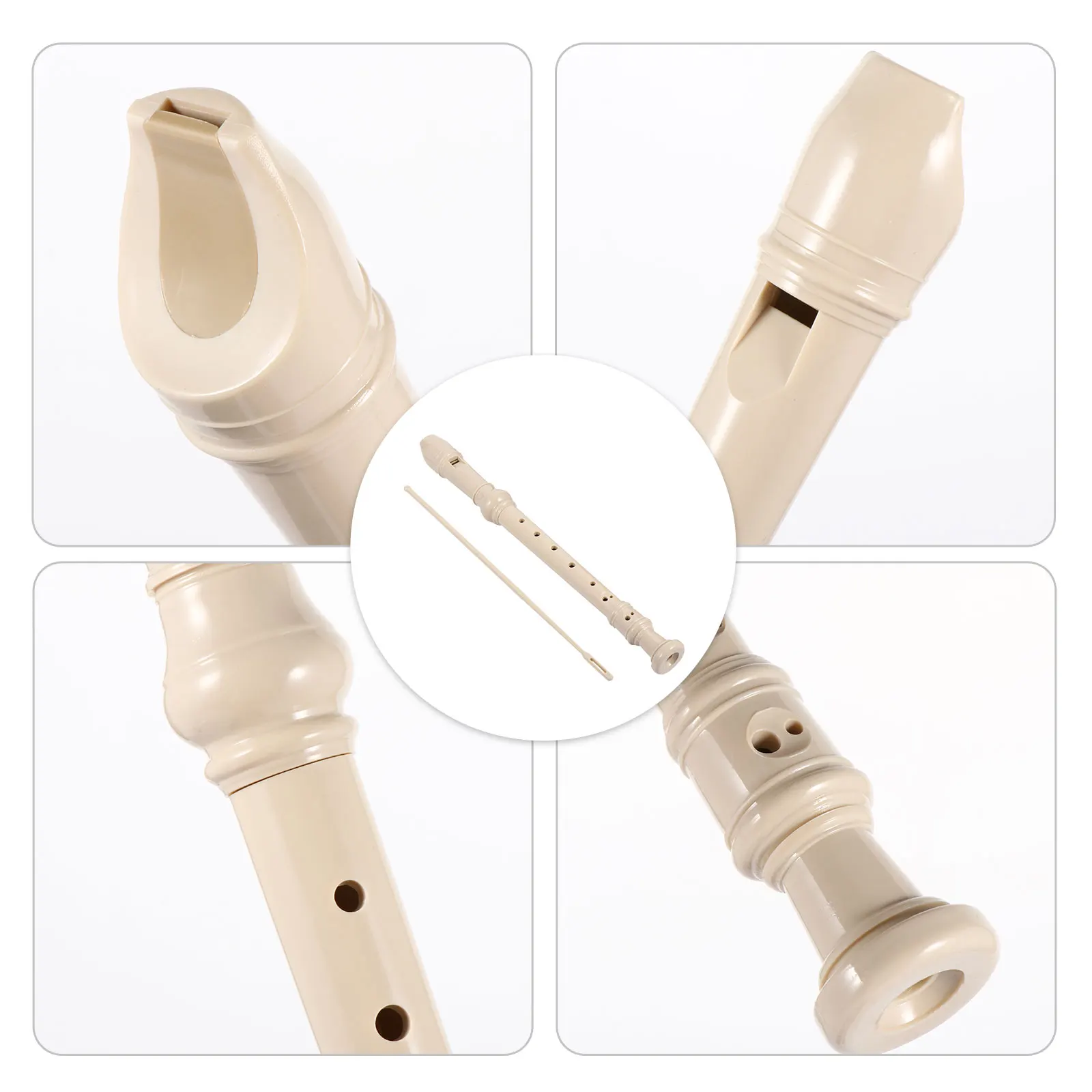 

Eight-hole Clarinet Flute Recorder for ABS Music Soprano White Instrument
