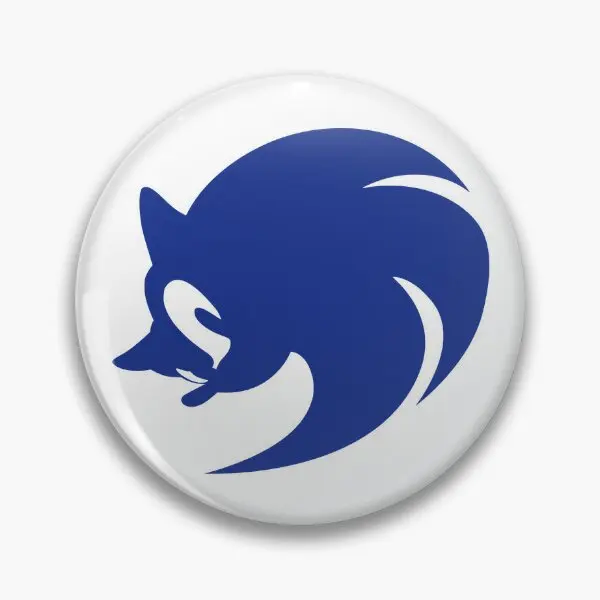 Modern Sonic Icon Blue  Soft Button Pin Cute Lover Clothes Fashion Decor Metal Gift Creative Lapel Pin Badge Brooch Jewelry