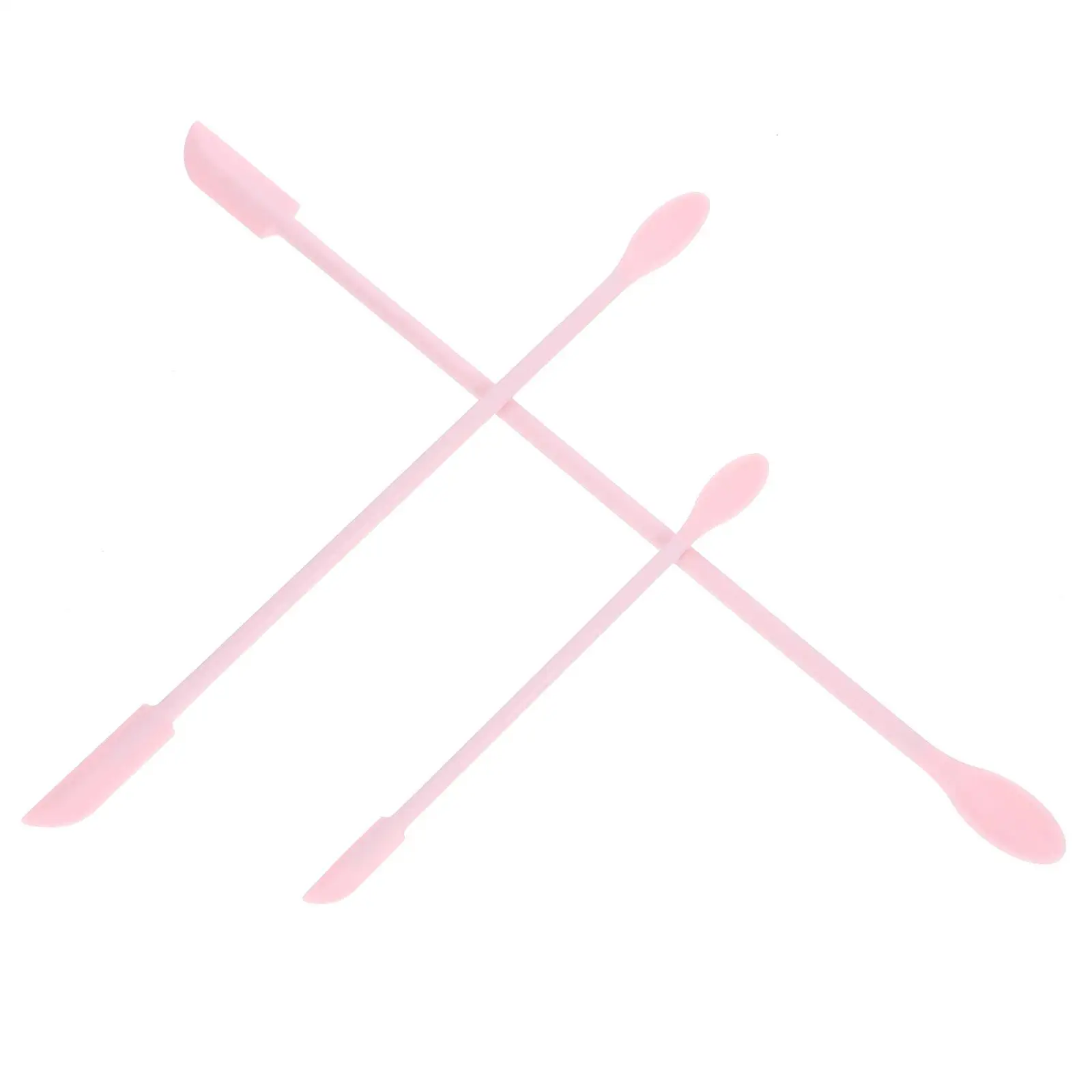 

3 Pcs Pink Silicone Makeup Spatula Set Long Handle Mini Face Mask Tool Smooth Beauty Applicator Scraper For Lotion