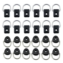 12pcs Kayak D Ring Tie Down Loop Screws Boat Deck Fitting Rigging For Kayak Canoe Boat Fishing Raft Dinghy Oval Square Accessory