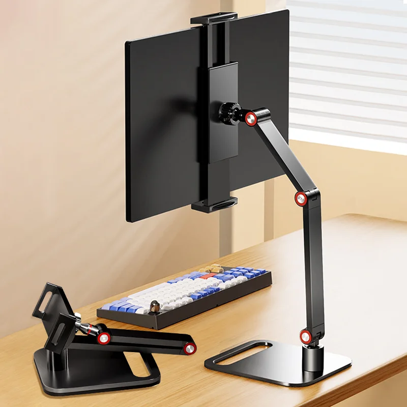 Portable Monitor Desk Holder Adjustable Height Tablet Stand Desktop Monitor Bracket Universal Expandable Display Desktop Mount