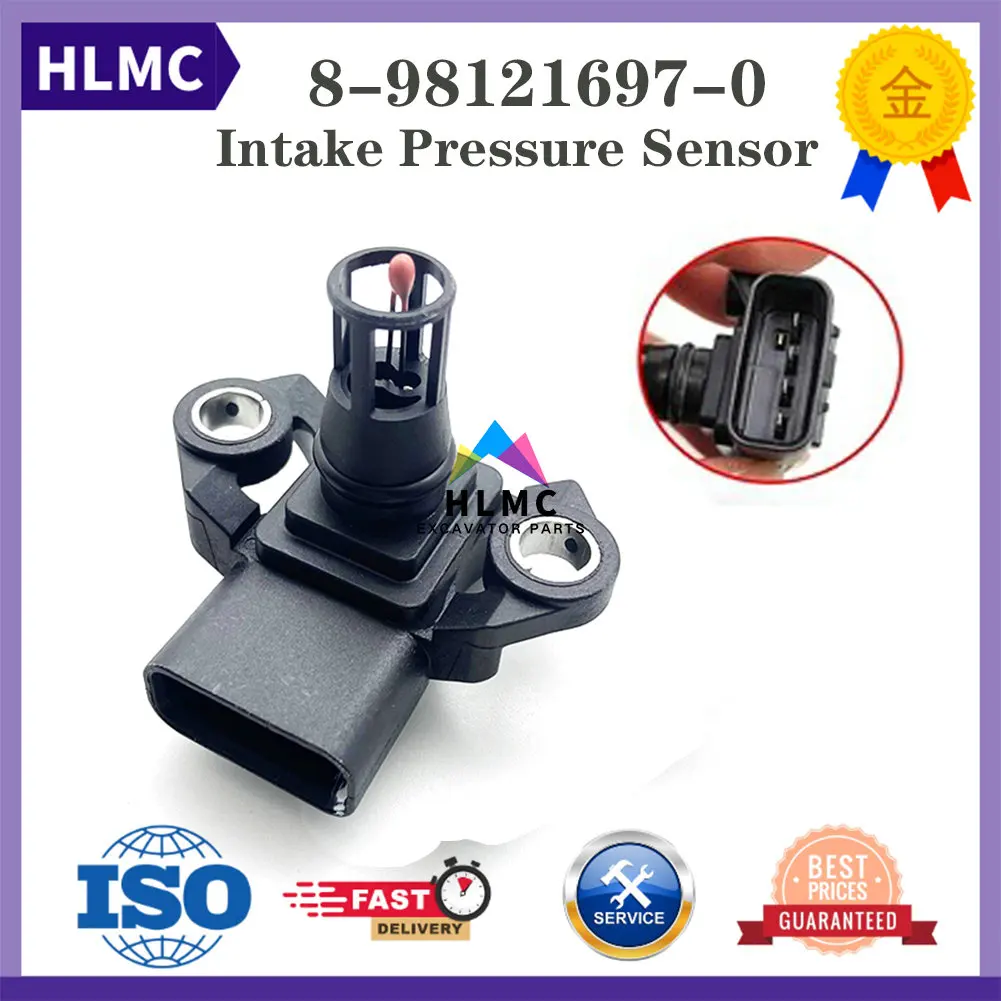 

Excavator Parts 60311894 Pressure Sensor 4HK1 6HK1 Turbocharger Boost Sensor Intake Air Manifold Pressure Sensor 8-98121697-0