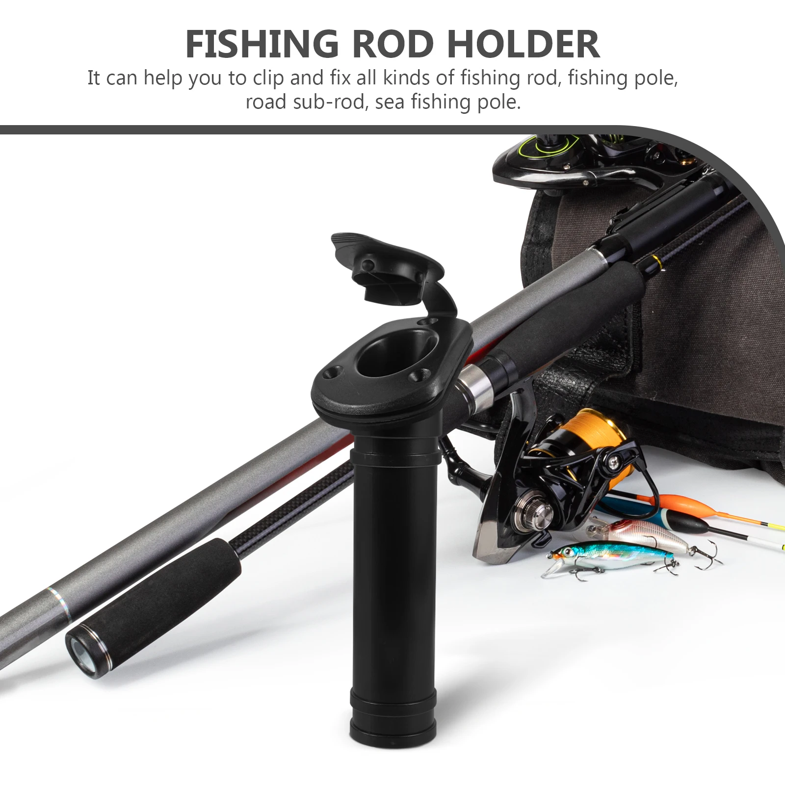 

Holders Rod Black Plastic Tube Rack for Boat Pole Fishing Rod Holder For Boat Bank Durable Fishing Accessories