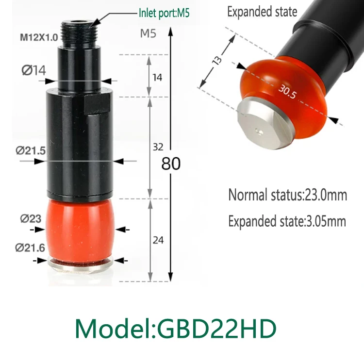 GBD Robotic Arm Mini Pneumatic Internal Support Expansion Fixture Robot Mechanical Accessories Silicone Gripper Hand Device