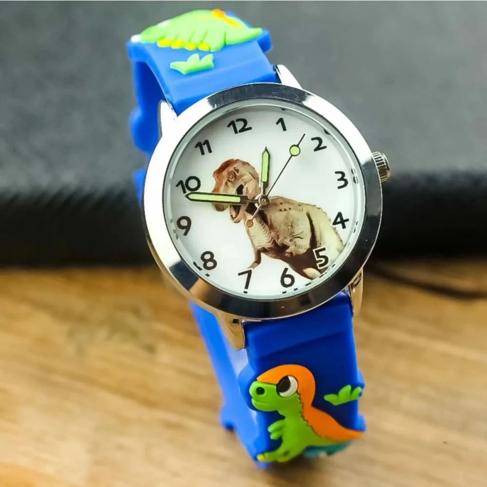 

1pc Teenagers Cute Cartoon 3D Tyrannosaurus Rex Quartz Watch, Dinosaur Watch For Boys And Girls The best gift for children XFCS