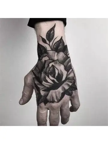 1 Sheet Hand Flower Tattoo Sticker Waterproof Lasting Temporary Tattoo