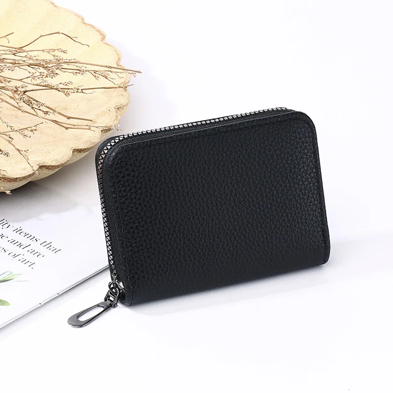New Organ Card Bag Men's High end Card Bag Zipper Wallet Women's Multi functional Multi card Position ID Bag
