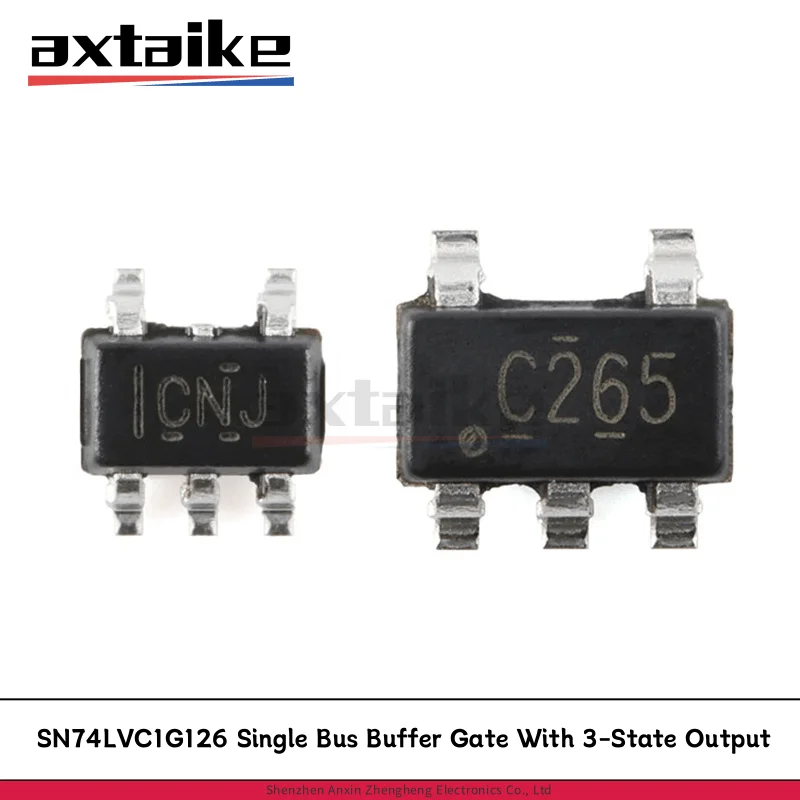 20PCS SN74LVC1G126DBVR SN74LVC1G126DCKR SOT23-5 SC70 Single Bus Buffer Gate With 3-State Output IC C265/C26F/C26J/C26K/CN5/CNJ
