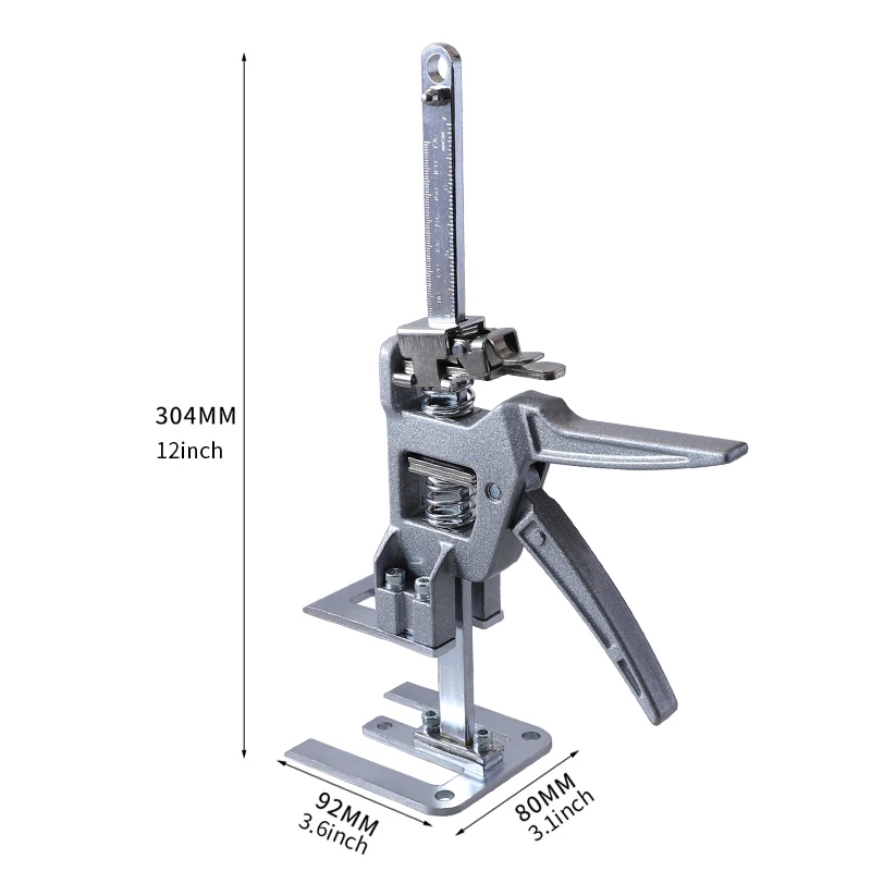 2 pcs 12 Inch Labor Saving Arm Jack  Drywall Lift Wall Tile Locator 0-145 mm Height Adjuster Multi-Function Cabinet Jack Board
