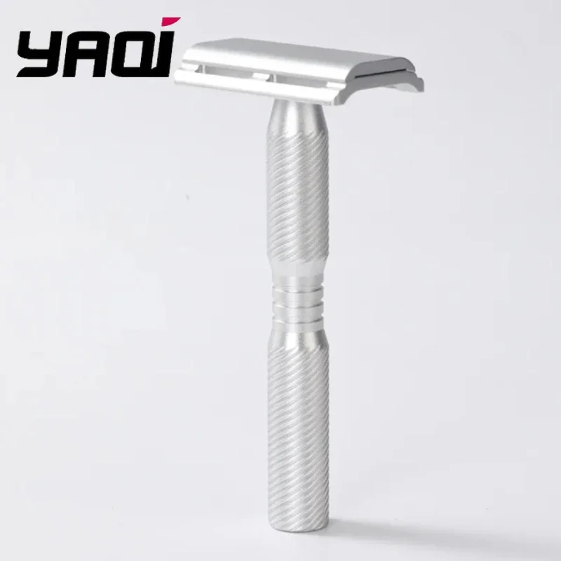 ماكينة حلاقة آمنة خفيفة الوزن من YAQI Ghost (إصدار ألومنيوم) مع فجوة شفرة 0.7 مم توفر حلاقة دقيقة وفعالة للذكور