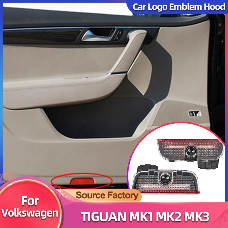 

Для VW VOLKSWAGEN 2026 Горячие колпаки-концентраторы Светодиодный проектор двери автомобиля Ghost Shadow Добро пожаловать Аксессуары для VW Tiguan MK1 MK2 Scirocco