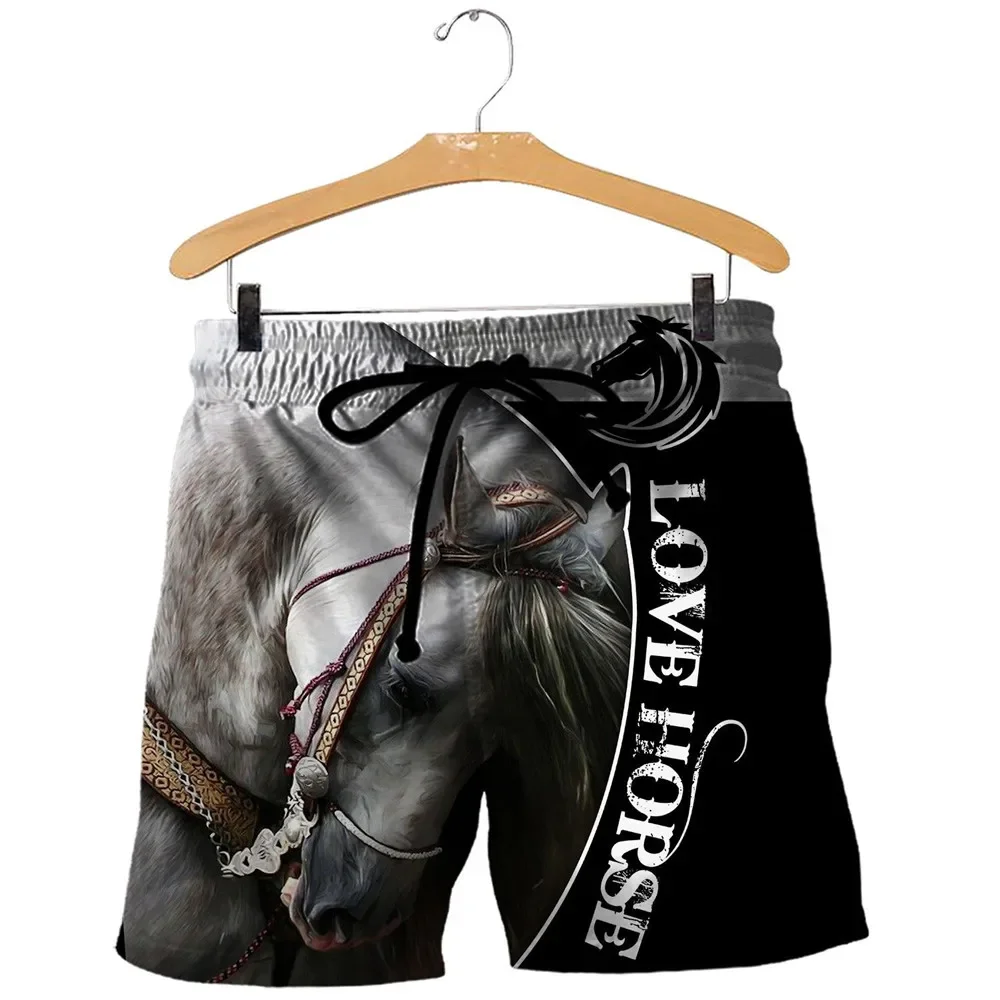 

HX Love Horse Series Board Shorts Мужская одежда с 3D принтом Мужская одежда для женщин Уличная одежда Harajuku Пляжные мужские брюки