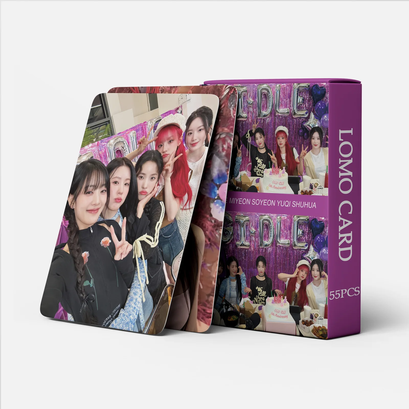 55 GIDLE 6Th Anniversary Cards Song Yuqi, MINNIE, Ye Shuhua, Tian Xiaojuan, Zhao Meiyan