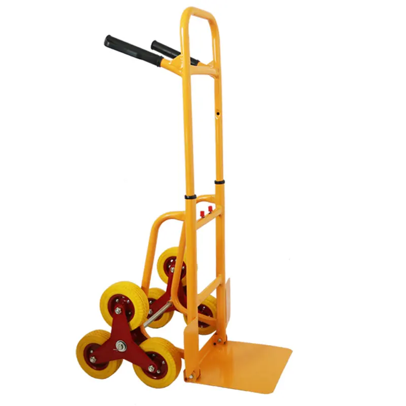 

Factory High Quality Hot Selling Durable in Use Six Wheeled Stair Car Twin-handle Hand Trolley