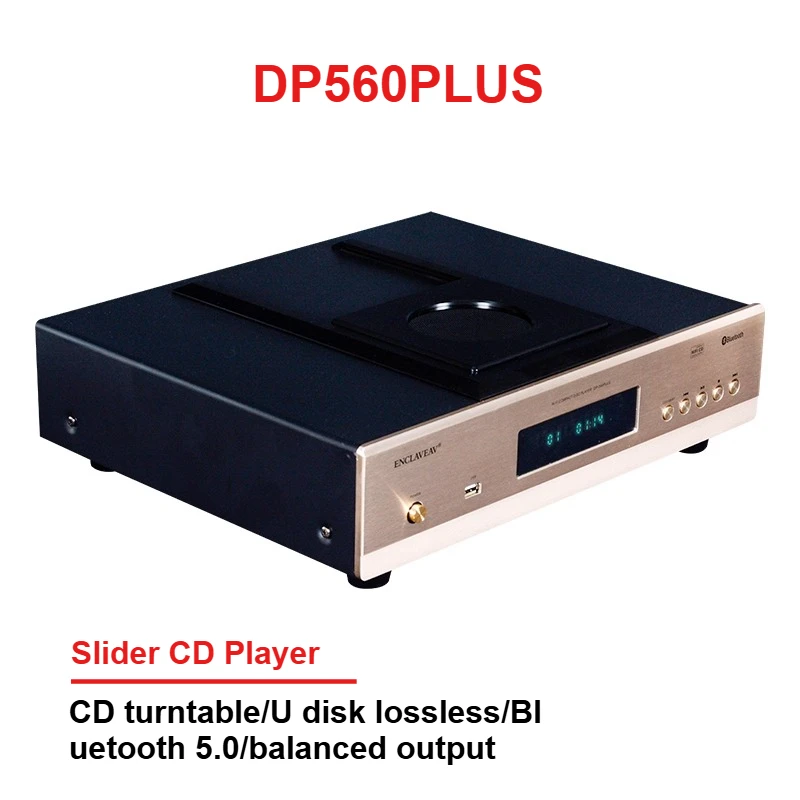 

DP560Plus HIFI аудиофильский проигрыватель компакт-дисков плеер 9038 декодирование 5.0 Bluetooth без потерь USB сбалансированный выход с пультом дистанционного управления