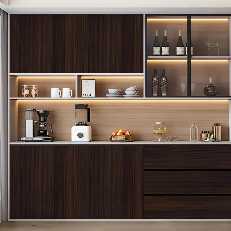 Wood Grain Self-Adhesive Removable Waterproof Wallpaper Suitable for Living Room Kitchen Bedroom PVC Vinyl Furniture Wallpaper