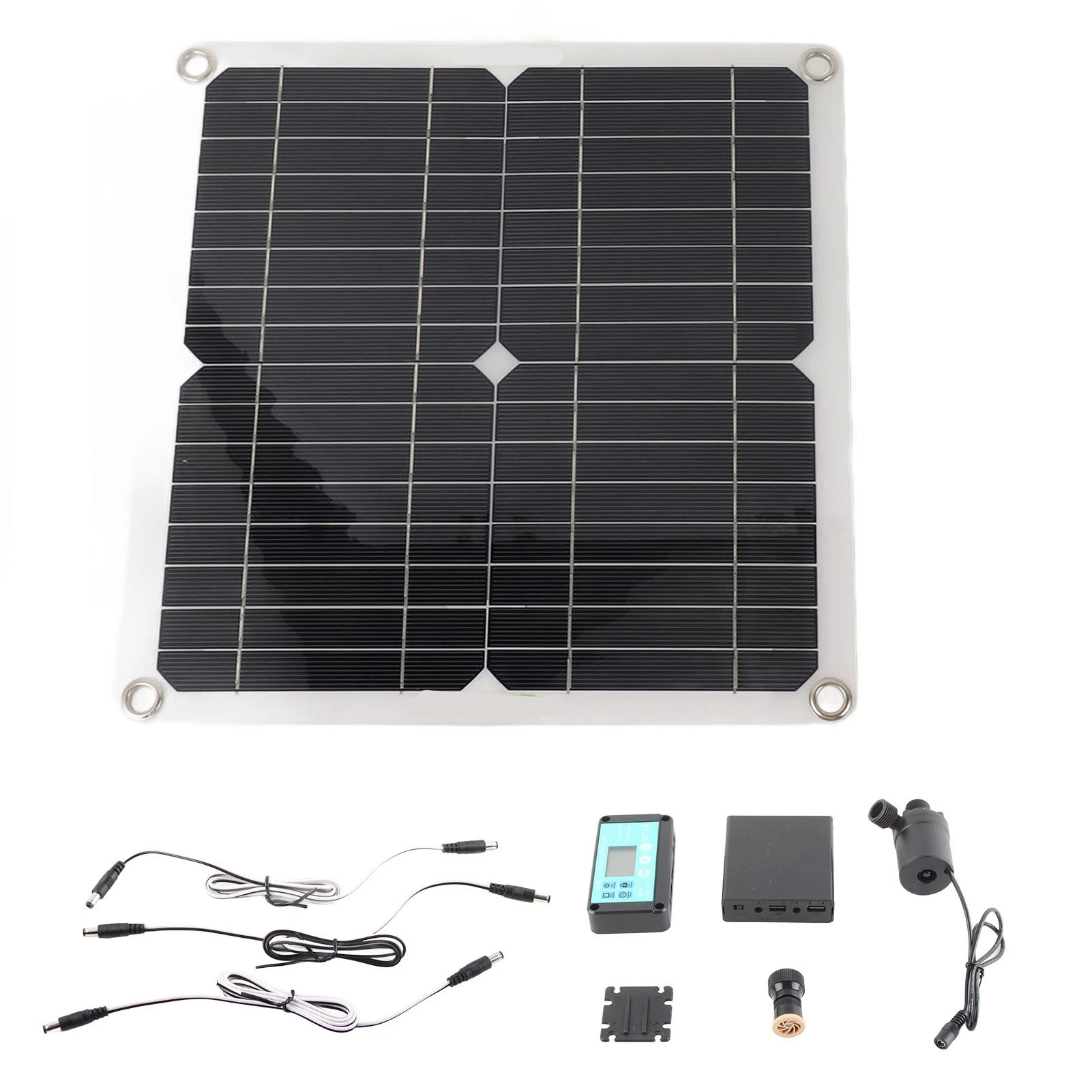 

Solar Kit 50W Solar Panel 22W Water Fountain Pump with Battery Box Timing Controller DC12V Solar Powered