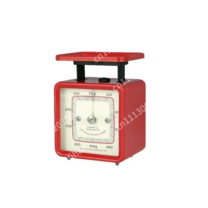Metal square head scale mechanical spring scale retro small table scale kitchen baking cooking measuring tool