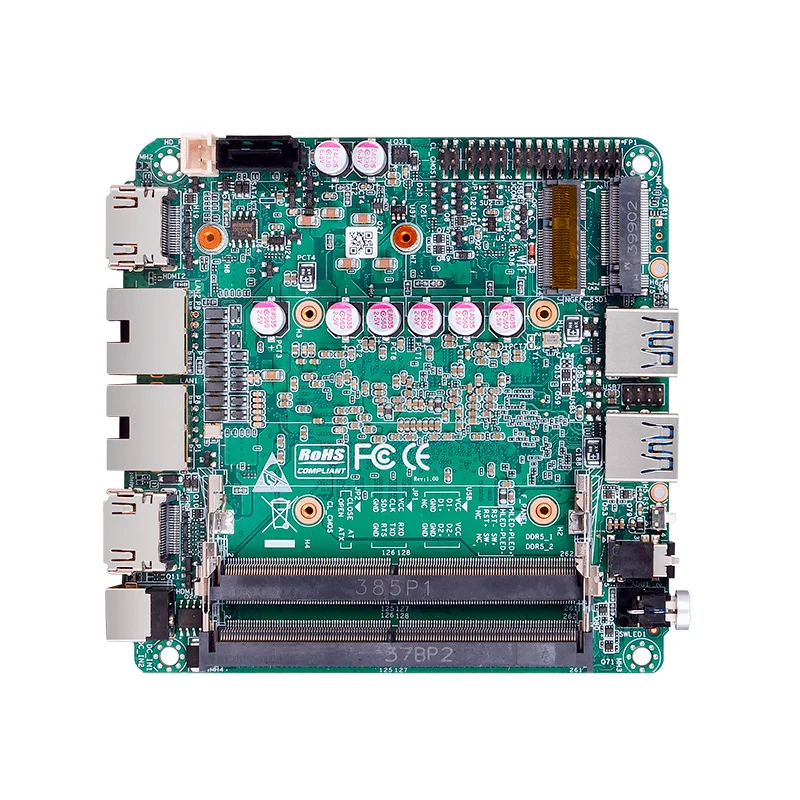 AvaCoreNewest NUC Motherboard Ultra CPU Processor 155H 155U 2*HDMI 2*DP Type-c DDR5 Ram 2*USB 3.0 Nuc Motherboard