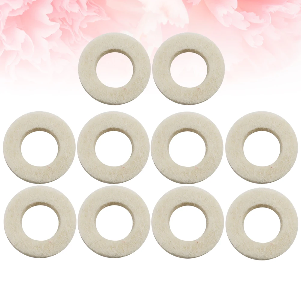 

10pcs Trumpet Cushion Pads Felt Washers Cotton Protection Durable Lightweight Easy Replacement Black Set Trumpets