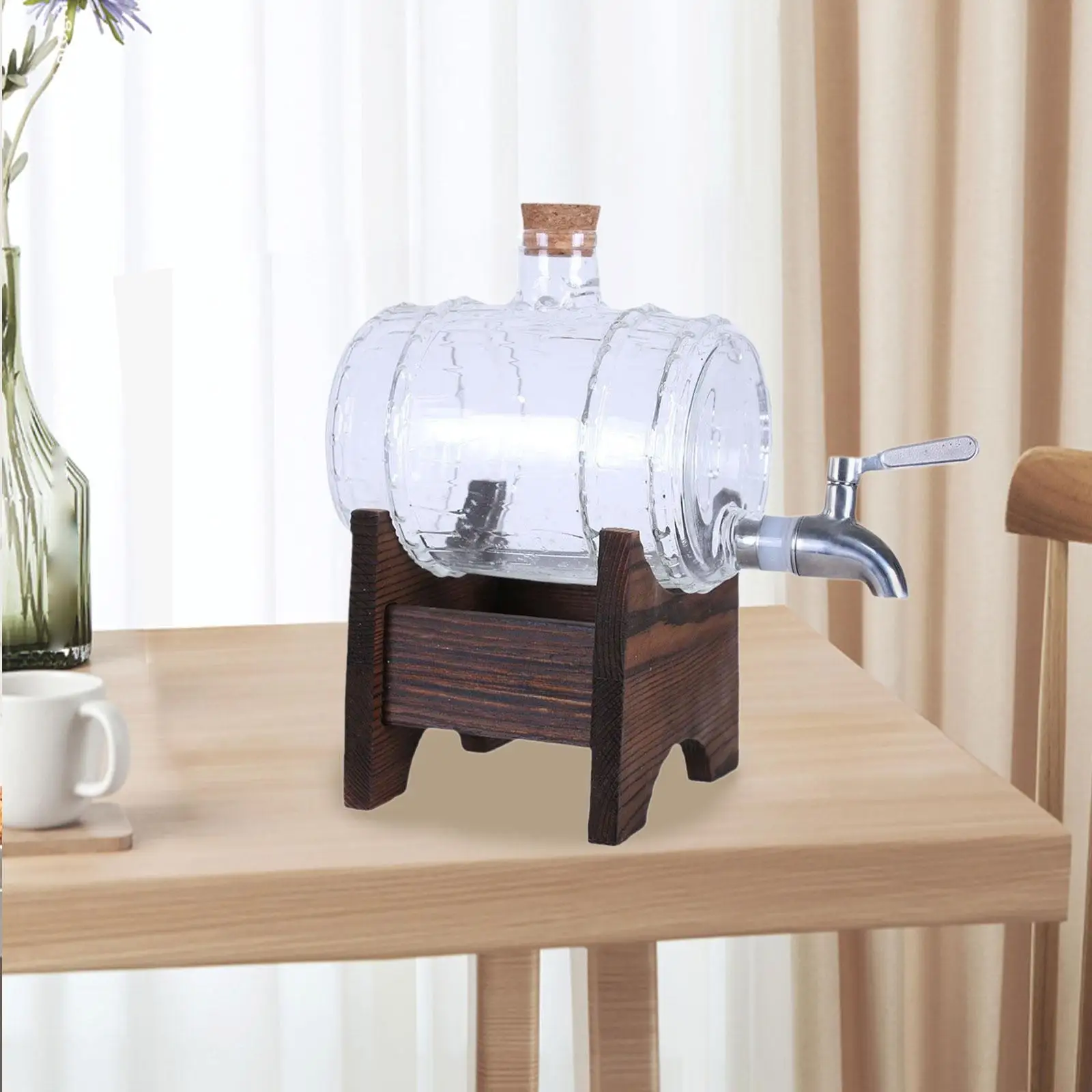 

Стеклянная бочка, настольный стабильный диспенсер для холодных напитков для домашней гостиной, вечеринки