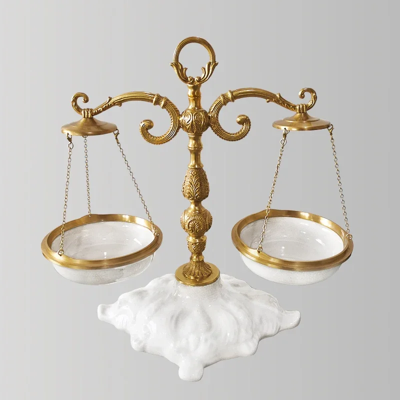 Tradition libra decor for interior design project home decoration art with brass base living kitchen porcelain balance decor