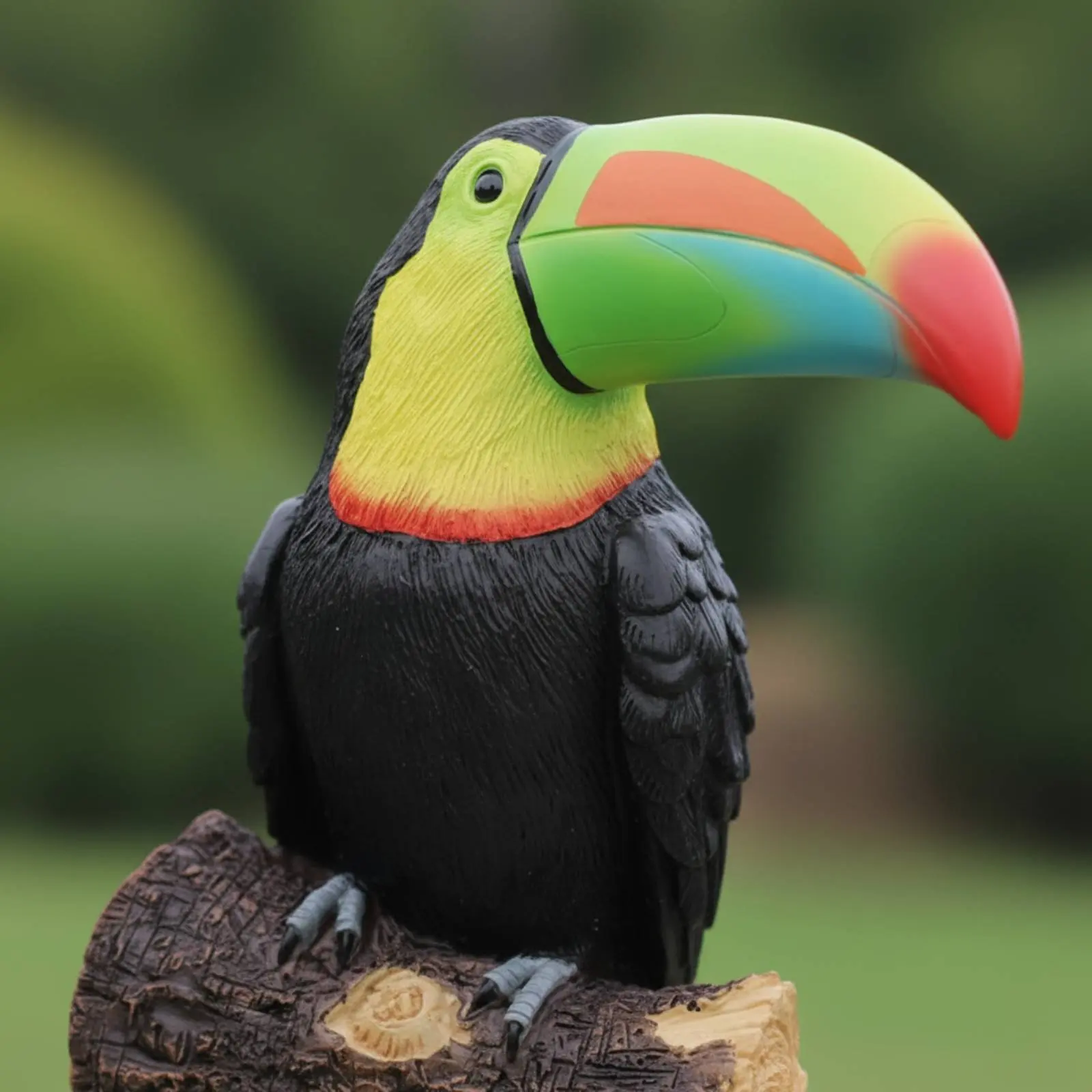 Resin Toucan Figurine Realistic  Toucan Tree Hanger Garden Statue Hand-Painted Outdoor Decoration for Yard Courtyard Patio