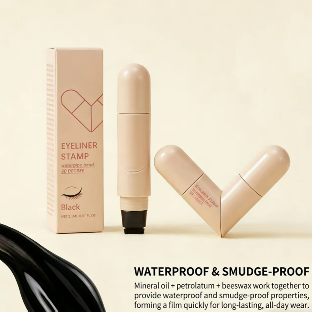 Dual-Ended Rotating Stamp Eyeliner Private Label Fast Dry Long-lasting Waterproof No Smudge Custom Logo Makeup Cruelty Free