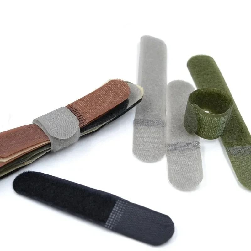 5 Stück Taktische Nylon-Gurte Kabelbinder Gurtband-Organizer mit Klettverschluss zum Fixieren und Bündeln von Kabeln, Wiederverwendbarer Rucksack-Verschluss – Detail 2