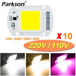 高輝度冷却ランプ,スマートLEDチップ,AC 220v,110v,50w,30w,20w,10w