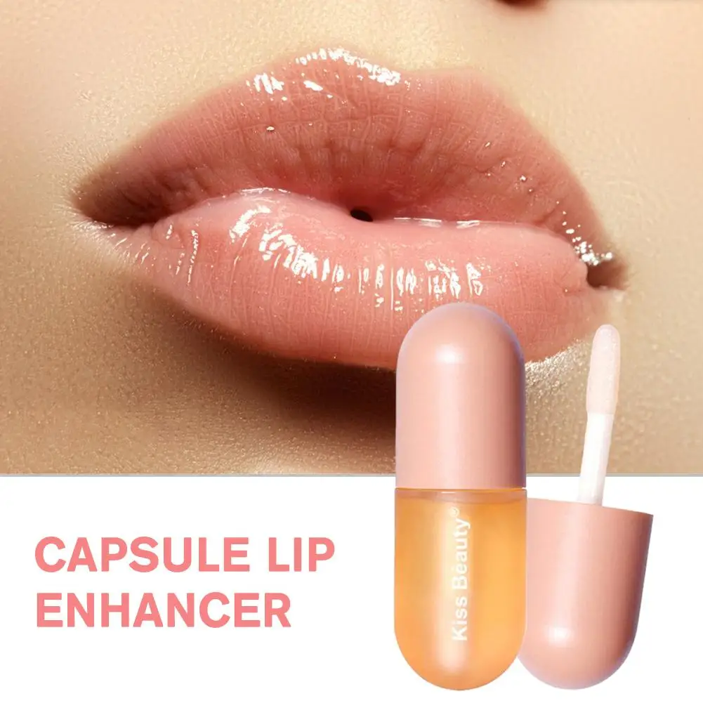 Mini Capsule Lip Gloss Lip Plumping Liquid Moisturizing Beauty Cosmetic Makeup Gloss Shiny D6u3