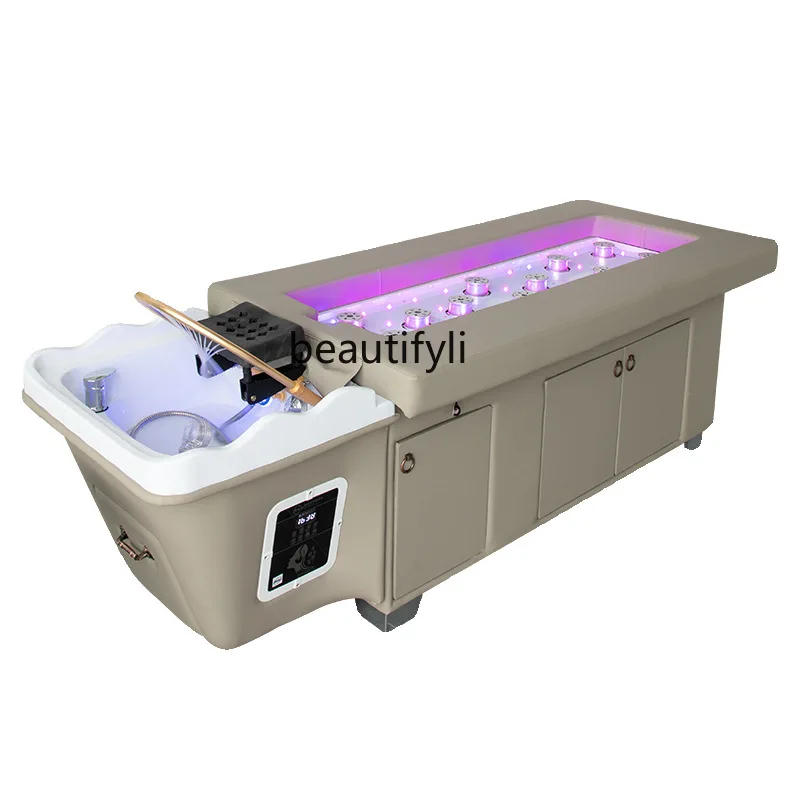 

Moxibustion hair treatment shampoo bed Beauty salon Hair salon Thai style with fumigation ear bed