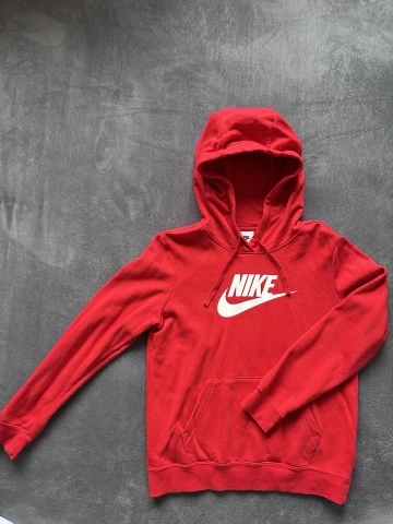 Nike Sportswear Club Lettering Collegiate Retro Athletic Design Women Casual Hooded Long-Sleeve Sweatshirt Bright Red DQ5776-657