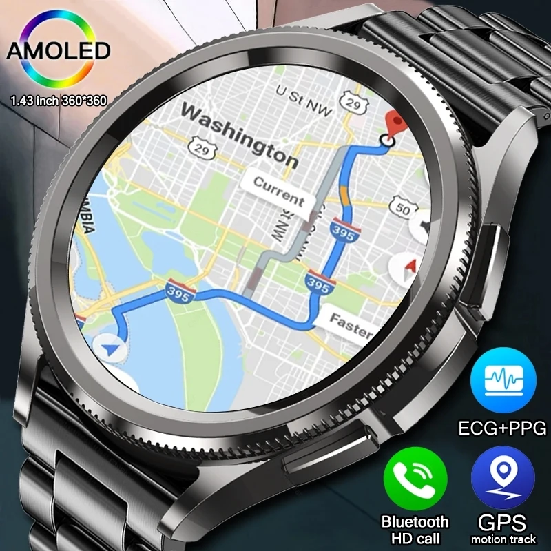 

2025 New Watch 6 Smart Watch Men 1.46 inch GPS Sports Fitness Tracker Custom Dial Clock Heart Rate BT Calling SmartWatch Women