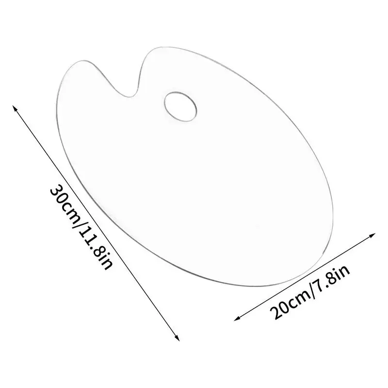 Прозрачная акриловая палитра краски, прозрачная овальная художественная палитра, «сделай сам», художественное ремесло, смешивающие лотки, антипригарная картина маслом, палитра для творчества