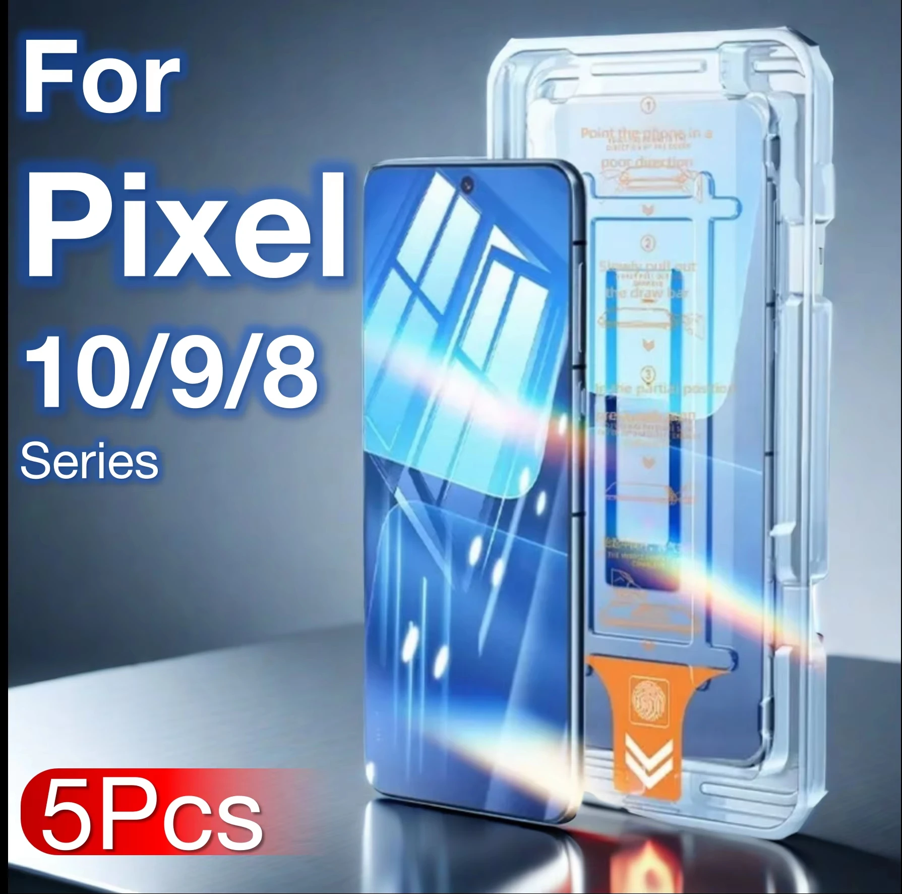 1-5 Stück staubfrei einfache Installation Displayschutzfolien gehärtetes Glas für Google Pixel 10 9 Pro XL 8A 8 5G 7A 6A Fingerabdruckglas