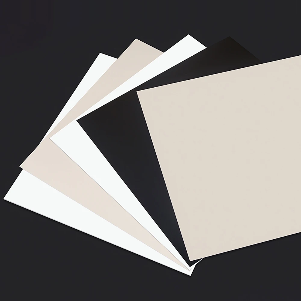 2-10Pcs PVC Plastic Sheet Hard Rigid Plate Board White/Black/Beige Plastic Sheet Thick 0.2-5mm For DIY Model Making Craft Panel