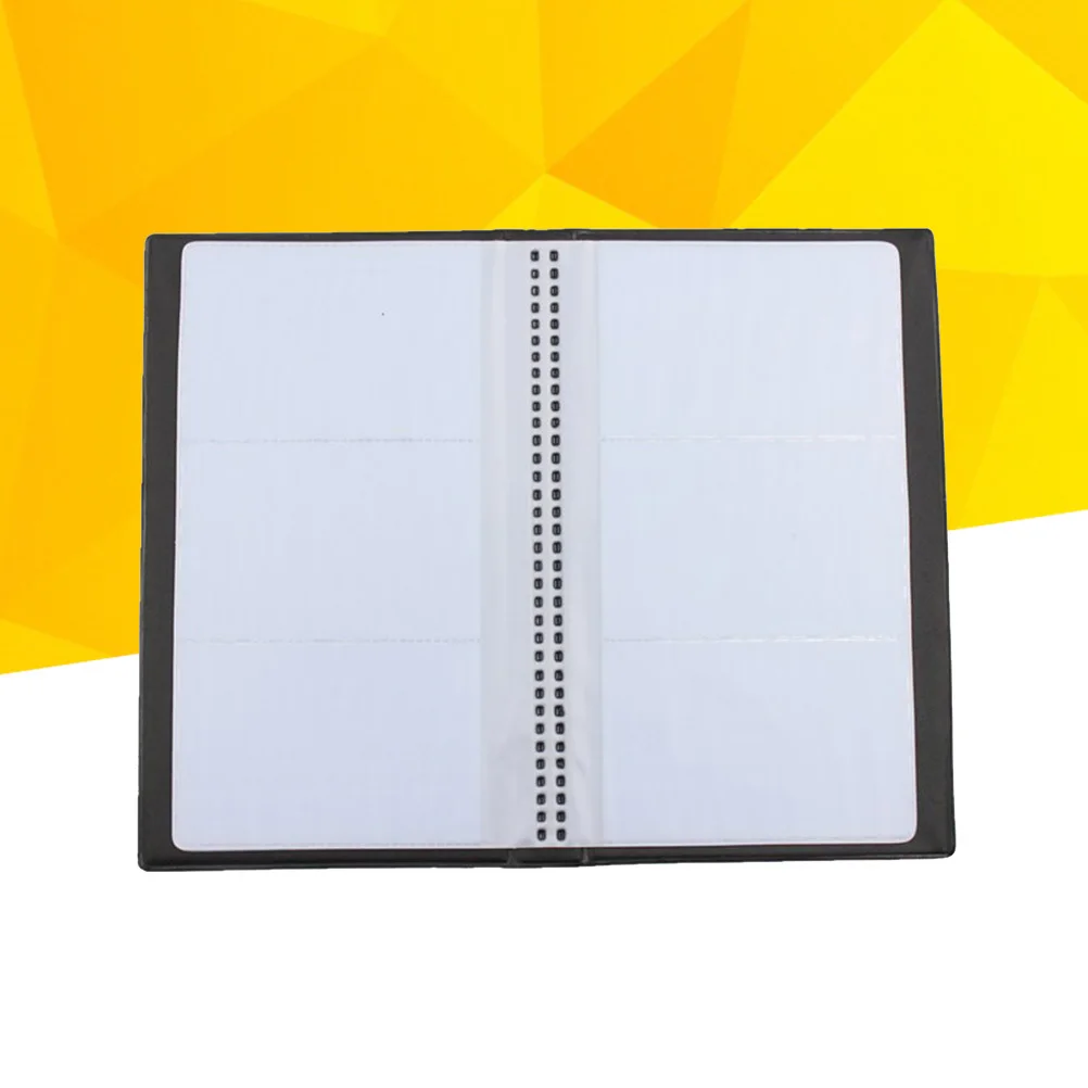 Libro per biglietti da visita da 120 slot nero per carte d'identità con nome di credito Organizzatore per ufficio domestico Libro Organizzatore aziendale