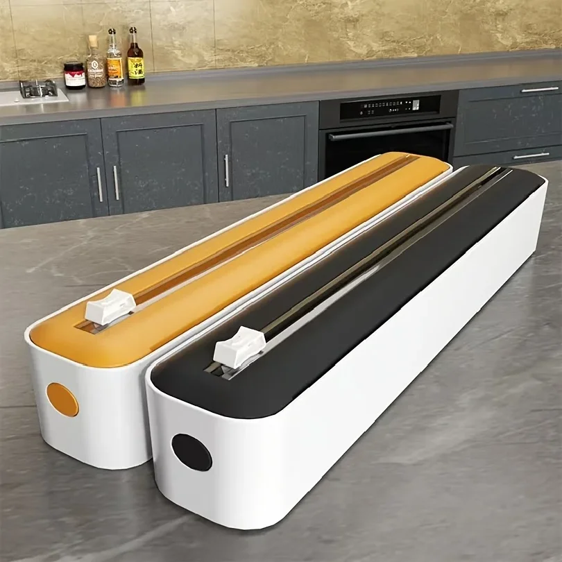 Dual-Direction Sliding Blade  Fresh Food Wrap Cutter for Cling Film, Aluminum Foil, Baking Paper, Multi-Purpose Packaging