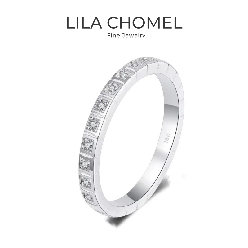 

Girl Valentine's Day 18K White Gold Engagement Rings 0.165CT Moissanite Diamond Women Wedding Band PT950 Platinum Birthday Gift