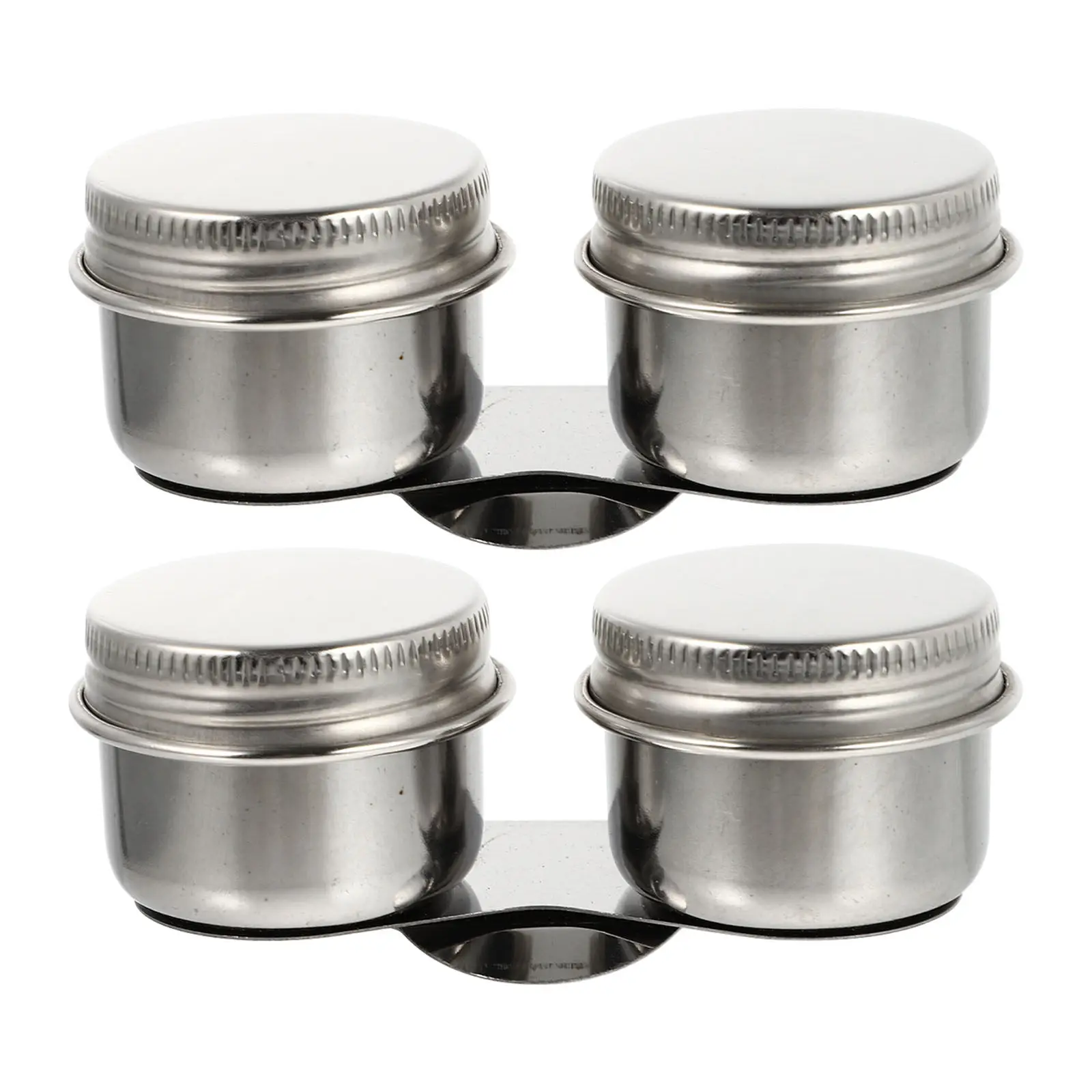 Oil Palette Cups Stainless Steel Two Piece Paint Brush Washer with Spill Proof Lids for Artist Color Mixing