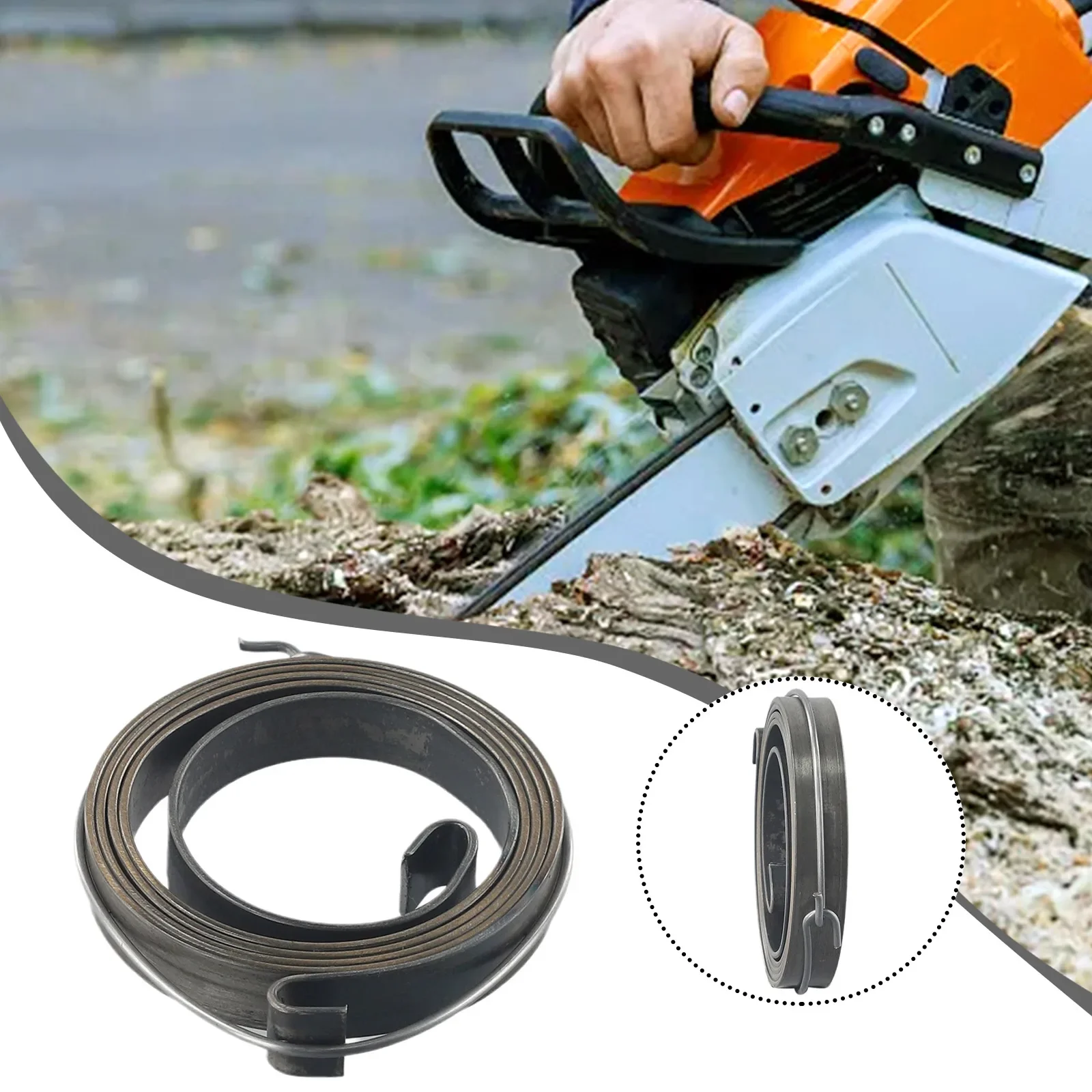 

1pc Recoil Starter Spring 10.3mm Recoil Easy Starter Spring Garden Power Tools For Chinese Chainsaw 5200 5800 52cc58cc
