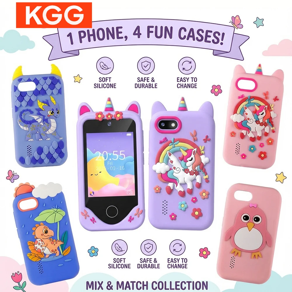 

Kids Educational Smart Phone 2.8-Inch Touch Screen with Dual Cameras, Games & Videos. Perfect Christmas Gift for Children.